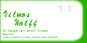 vilmos wolff business card